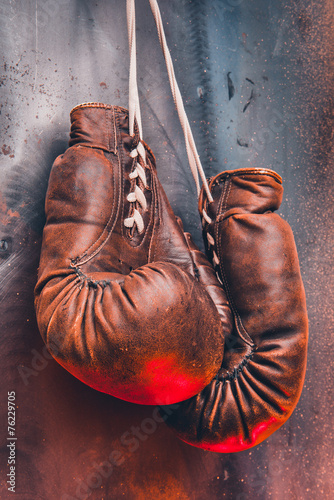 old boxing gloves