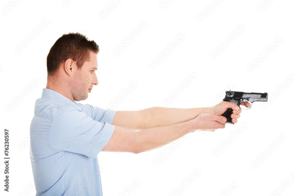 Man with gun