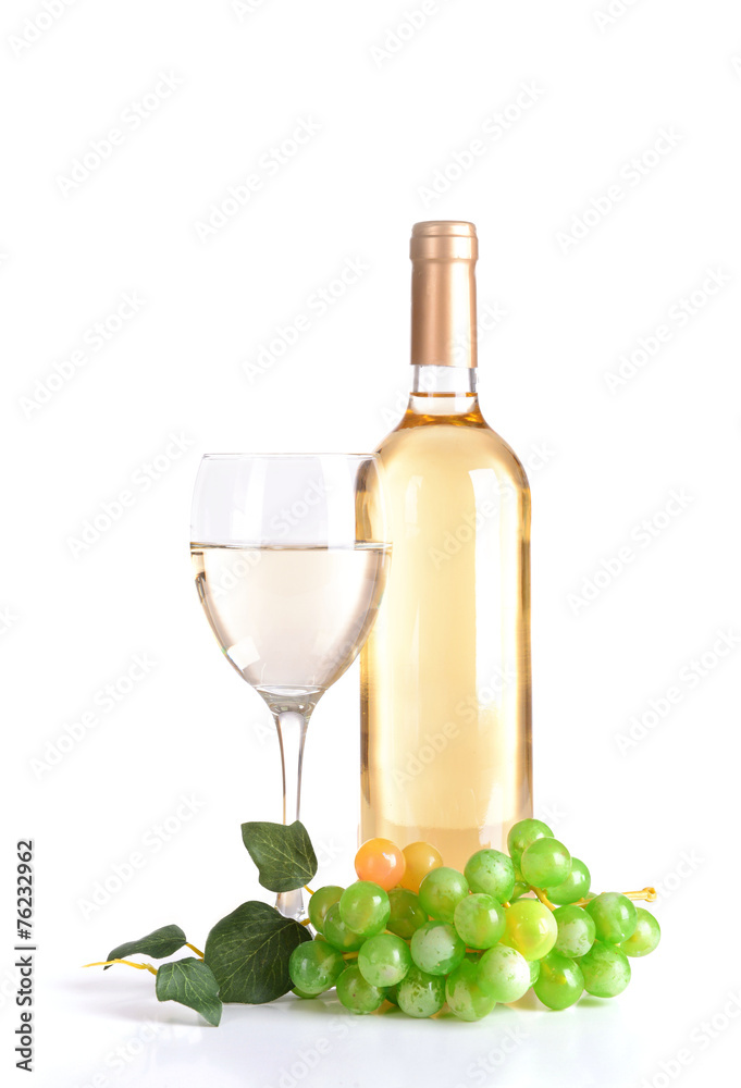 Wine isolated on white