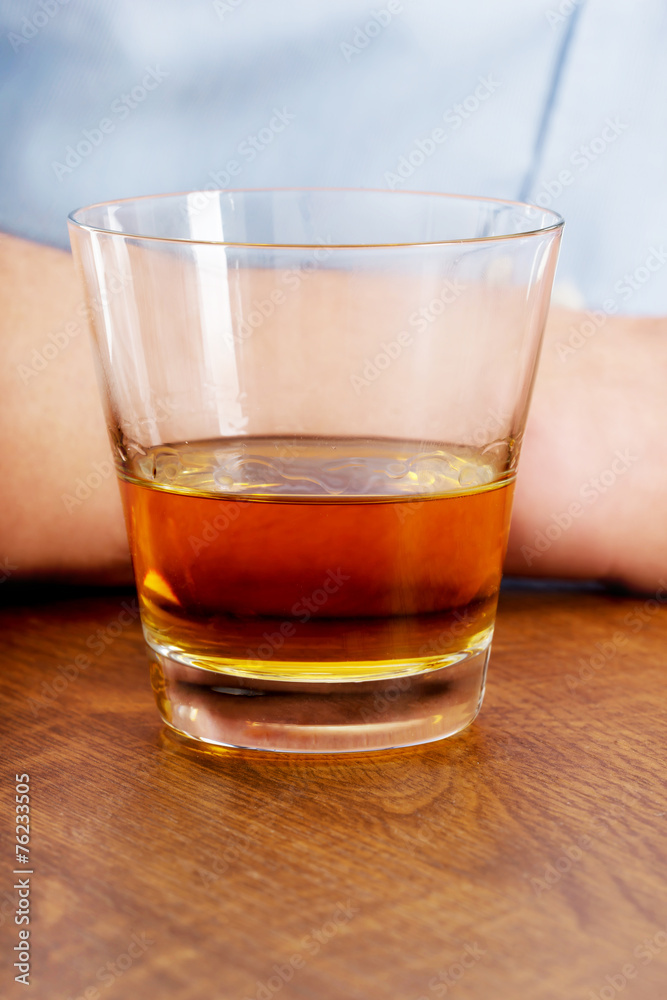 Yound man in depression, drinking alcohol Yound man in depression, drinking alcohol