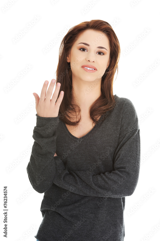 Young casual woman style. Studio portrait Young casual woman style. Studio portrait