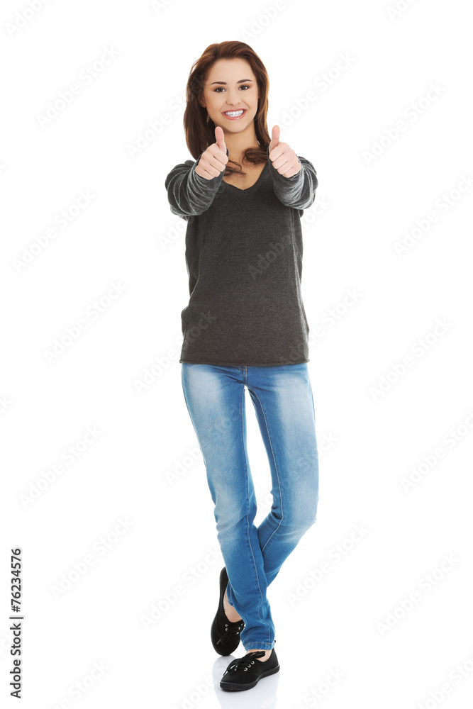 © Piotr Marcinski - Happy woman with ok hand sign © Piotr Marcinski - Happy woman with ok hand sign