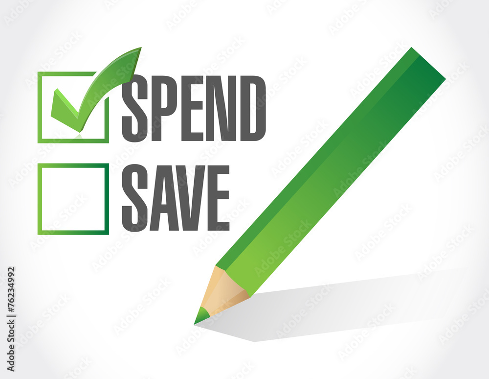spend over save check mark illustration design spend over save check mark illustration design
