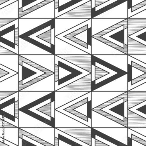 Seamless black and white abstract pattern