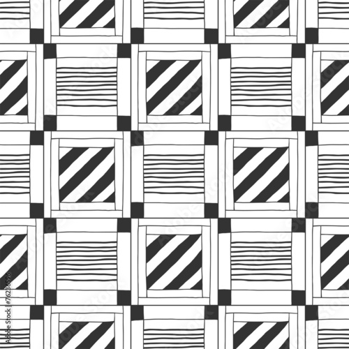 Seamless black and white abstract pattern