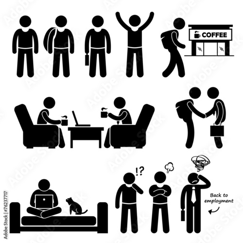 Freelancer Self-Employed Independent Worker Pictogram