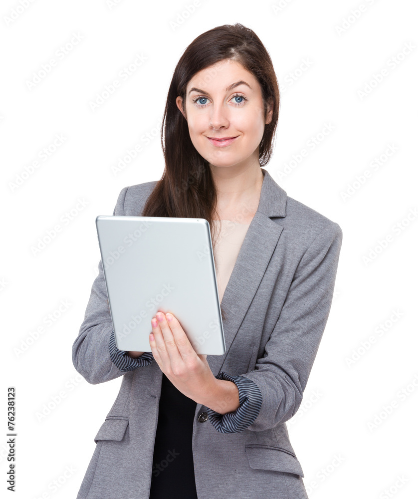 Businesswoman use of digital tablet Businesswoman use of digital tablet