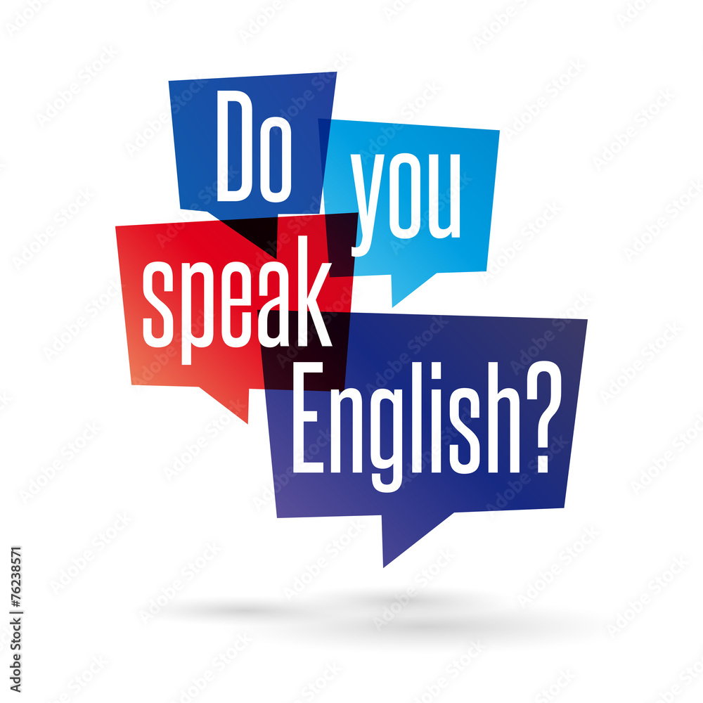 Vecteur Stock Do you speak english ? | Adobe Stock