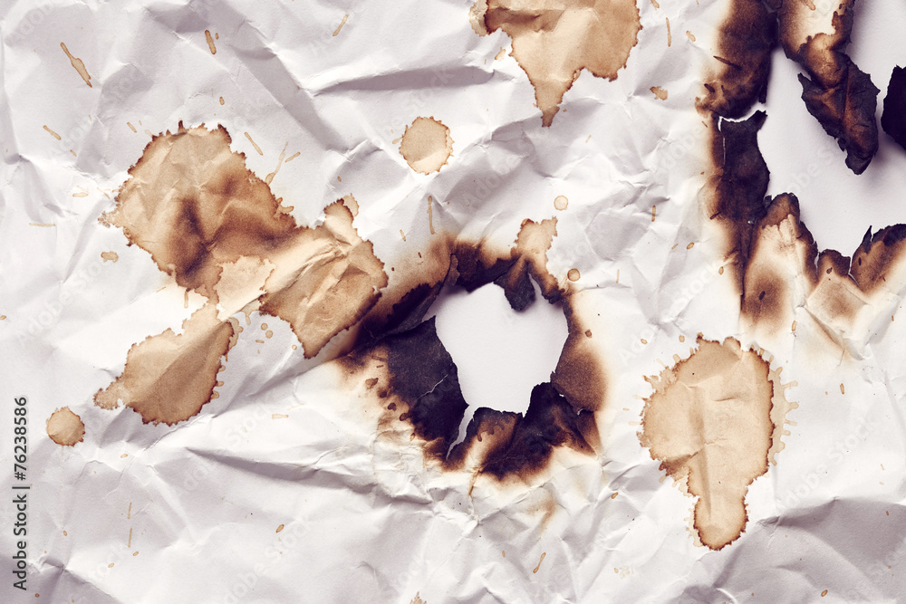 Burnt hole of paper Burnt hole of paper