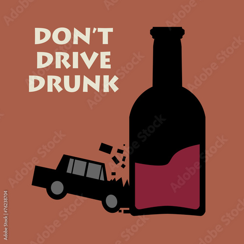 Don't drive drunk, vector
