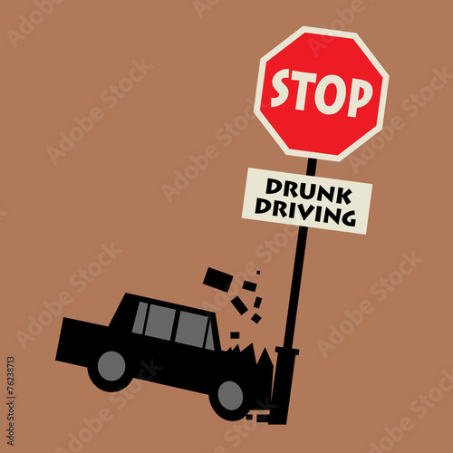 Stop drunk driving, vector