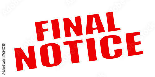 Final notice