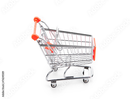Shopping supermarket cart. © indigolotos
