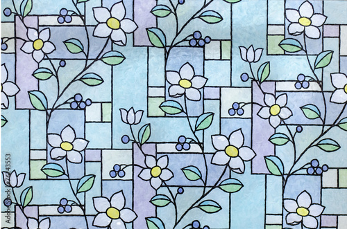stainglass pattern on transperent sticker