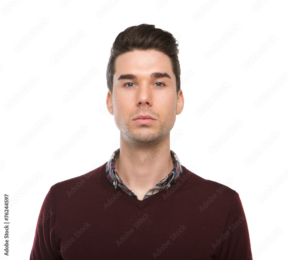 Obraz premium Close up portrait of a smart young man