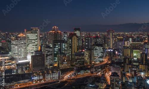Osaka night skyline © javarman