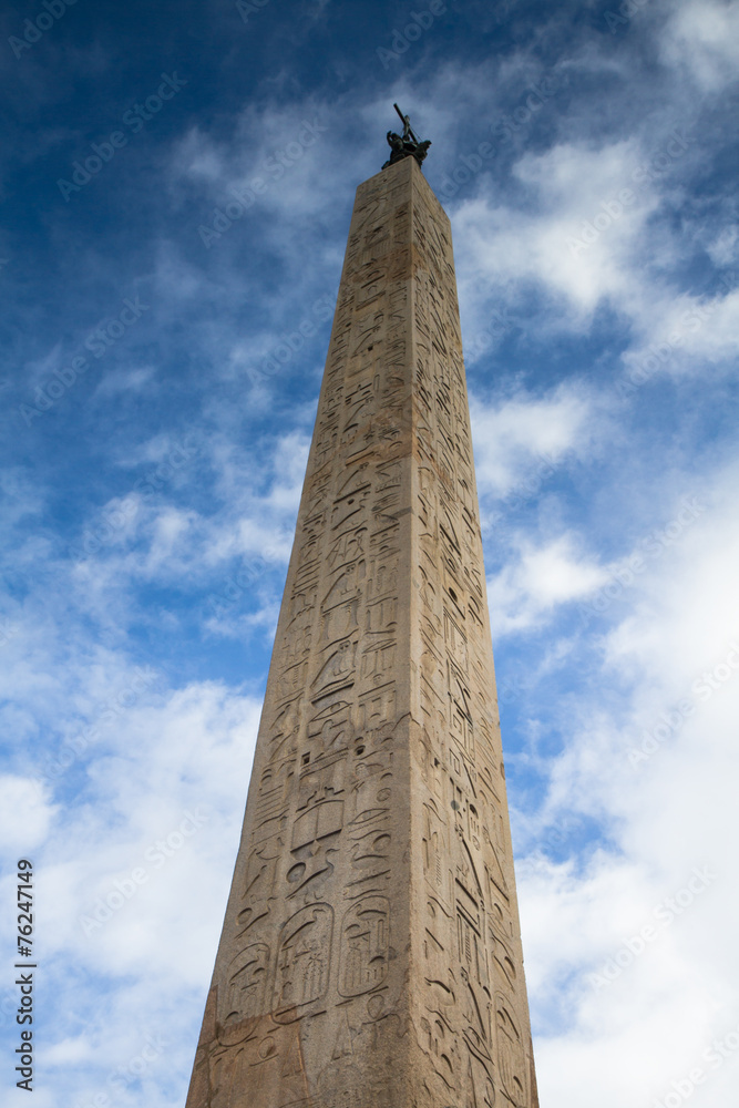 Egyptian Lateran Obelisk under a blue sky