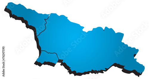 Vector Georgia administrative map