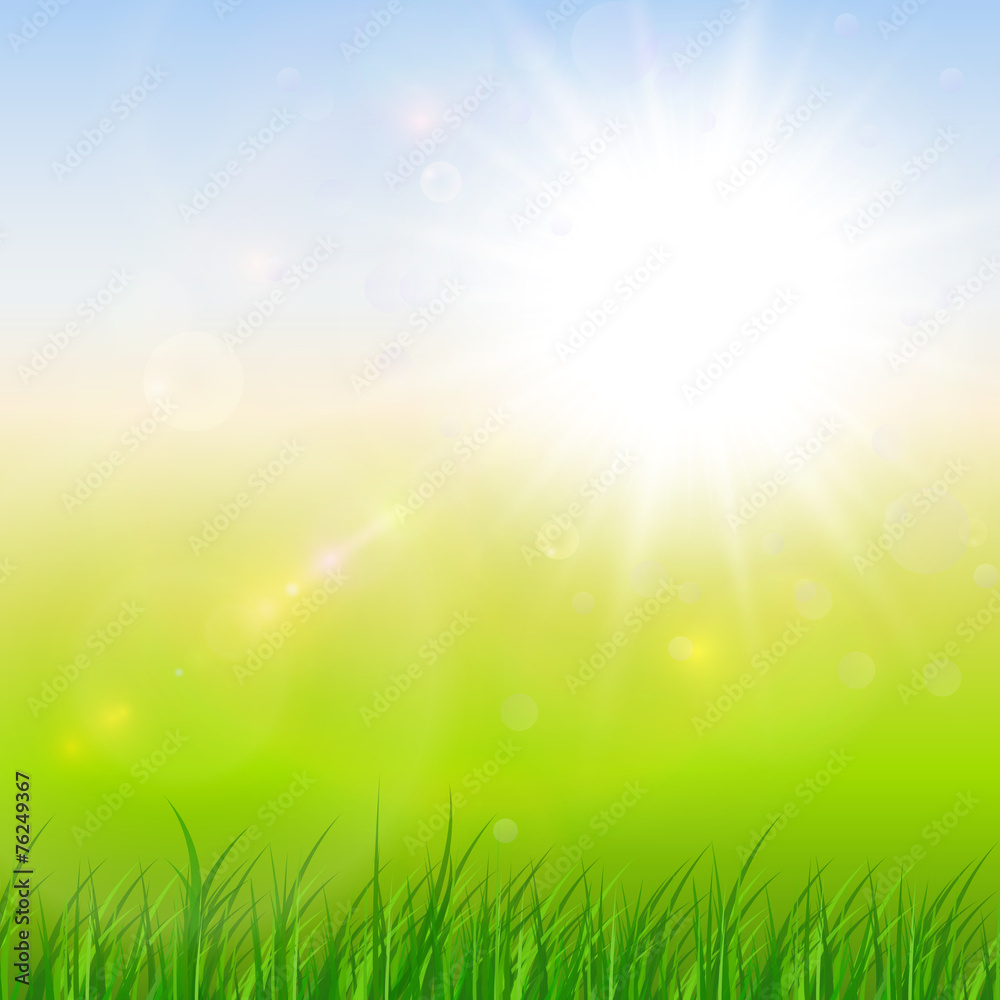 Natural sunny green background