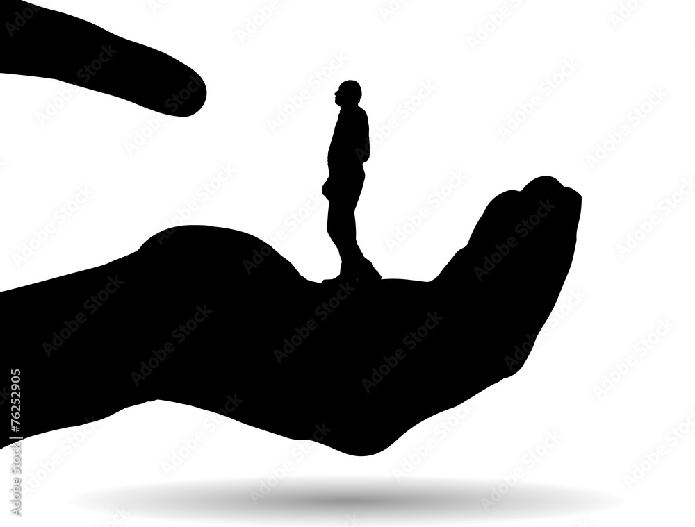 Vector silhouette of a man. Vector silhouette of a man.