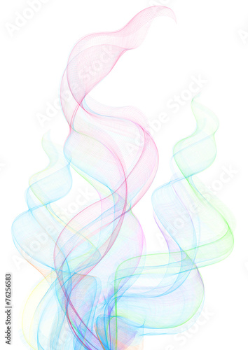 Colorful smoke clouds