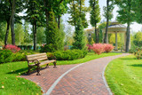 Beautiful park with bench