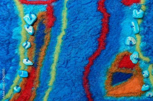 Multicolor abstract fabric texture of wool with stains