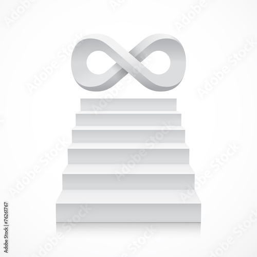 Stairs with infinity symbol on top