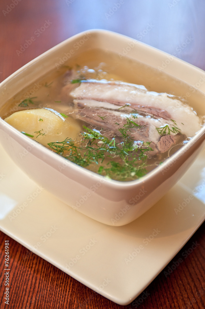 soup with lamb meat soup with lamb meat