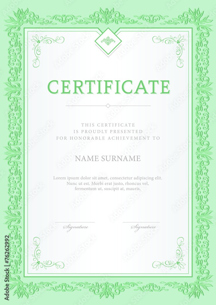 certificate, Diploma of completion, vector design template certificate, Diploma of completion, vector design template