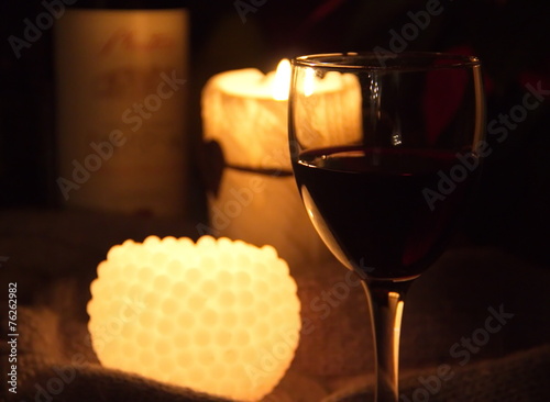 Wine and candles