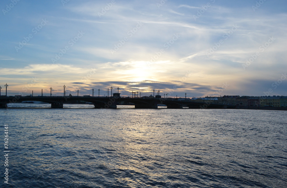 View of Annunciation bridge at sunset.