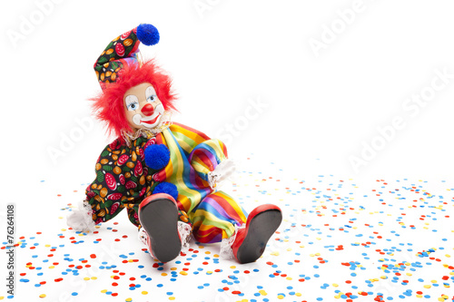 Clown mit Konfetti