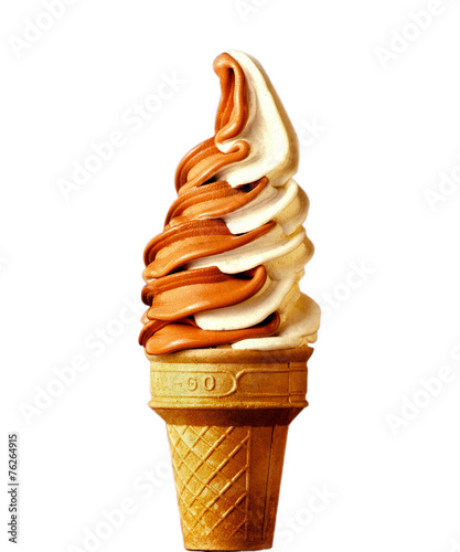 Mixed flavor ice cream cone 2
