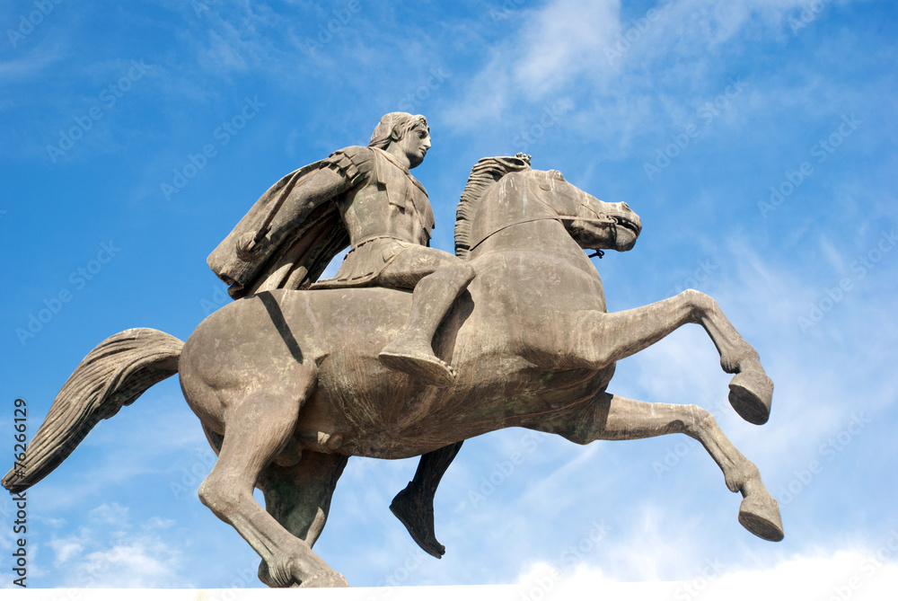Statue of Alexander the Great at Thessaloniki city in Greece Statue of Alexander the Great at Thessaloniki city in Greece