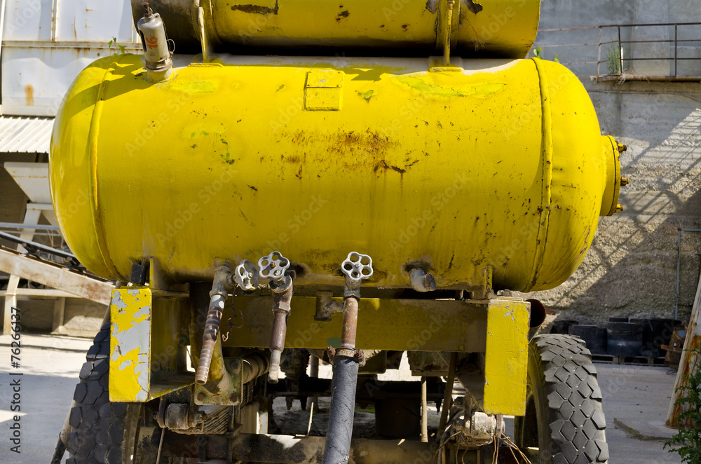Old and rusty Russian mobile Compressor equipment Old and rusty Russian mobile Compressor equipment