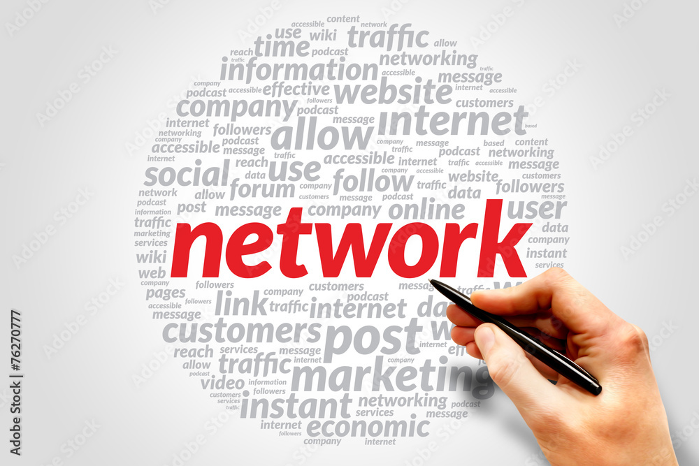 Network word cloud business concept Network word cloud business concept