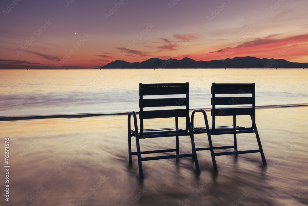 Beautiful Cannes beach landscape on the French Riviera Beautiful Cannes beach landscape on the French Riviera