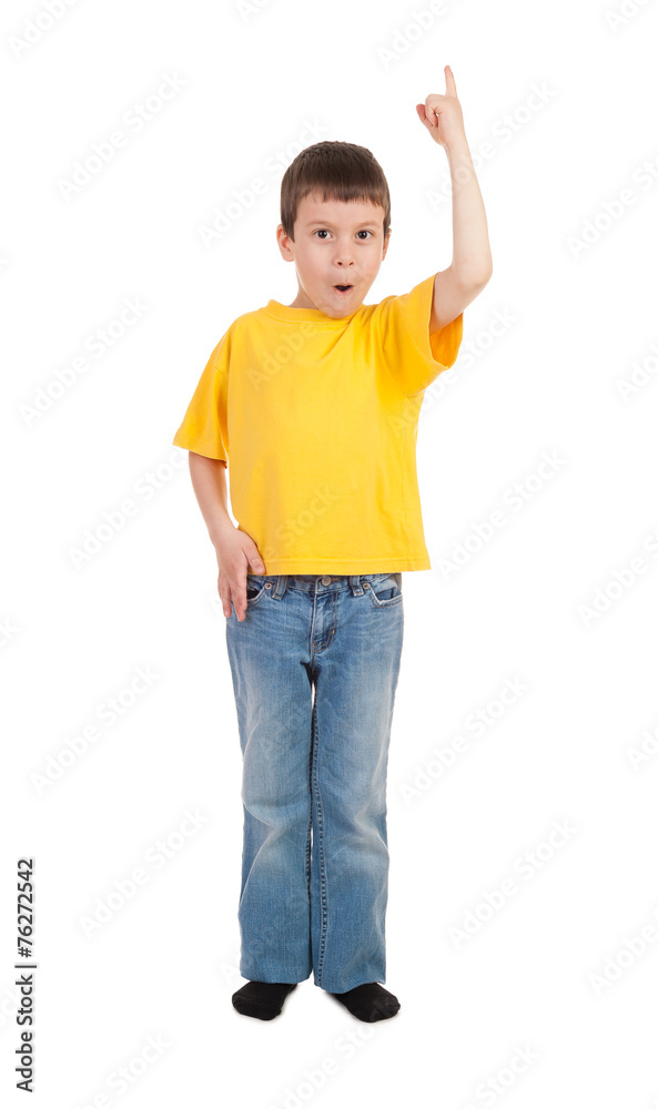 boy show finger up boy show finger up