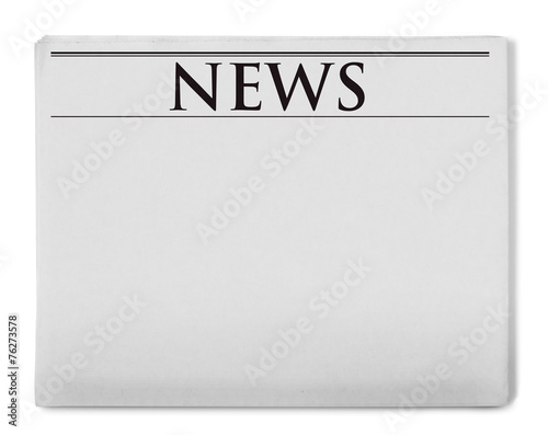 Newspaper isolated on white