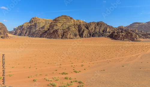 Mountains of Wadi Rum desert