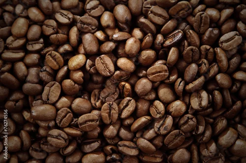 Obraz Close up of roasted coffee beans background