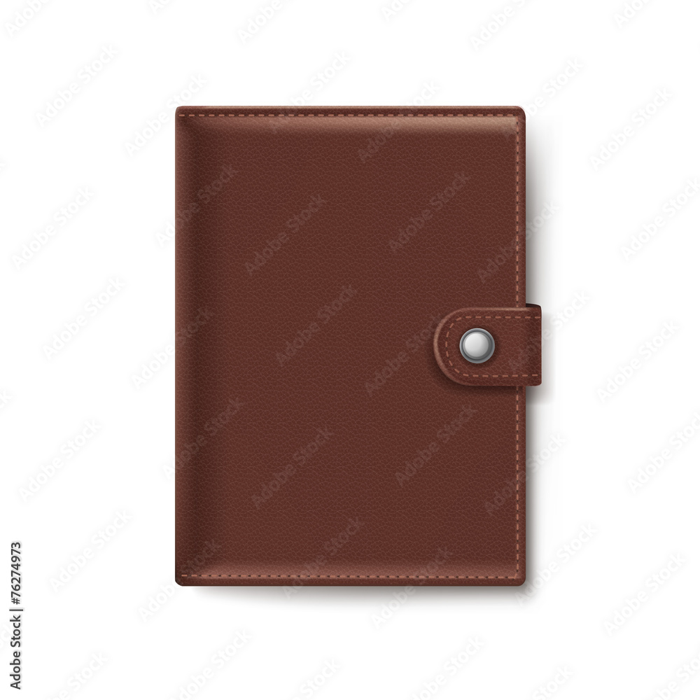 Brown Leather Wallet Isolated on White Background Brown Leather Wallet Isolated on White Background