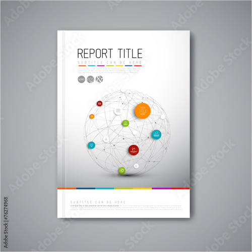 Modern Vector abstract brochure report design template