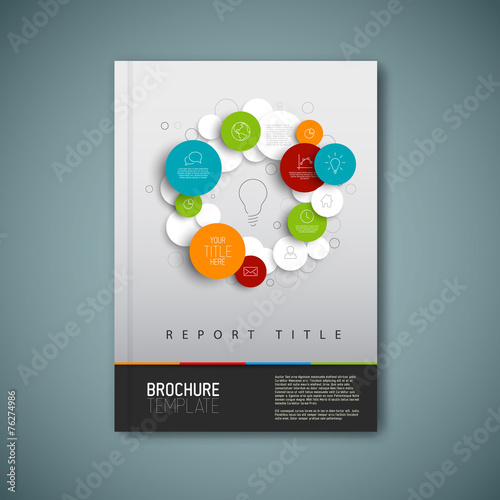 Modern Vector abstract brochure report design template
