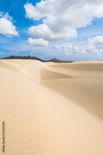 Sand dunes in Viana desert - Deserto de Viana in Boavista - Cape