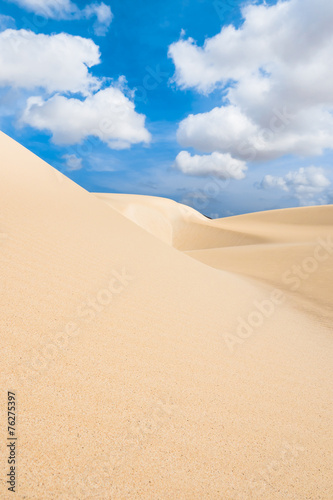 Sand dunes in Viana desert - Deserto de Viana in Boavista - Cape