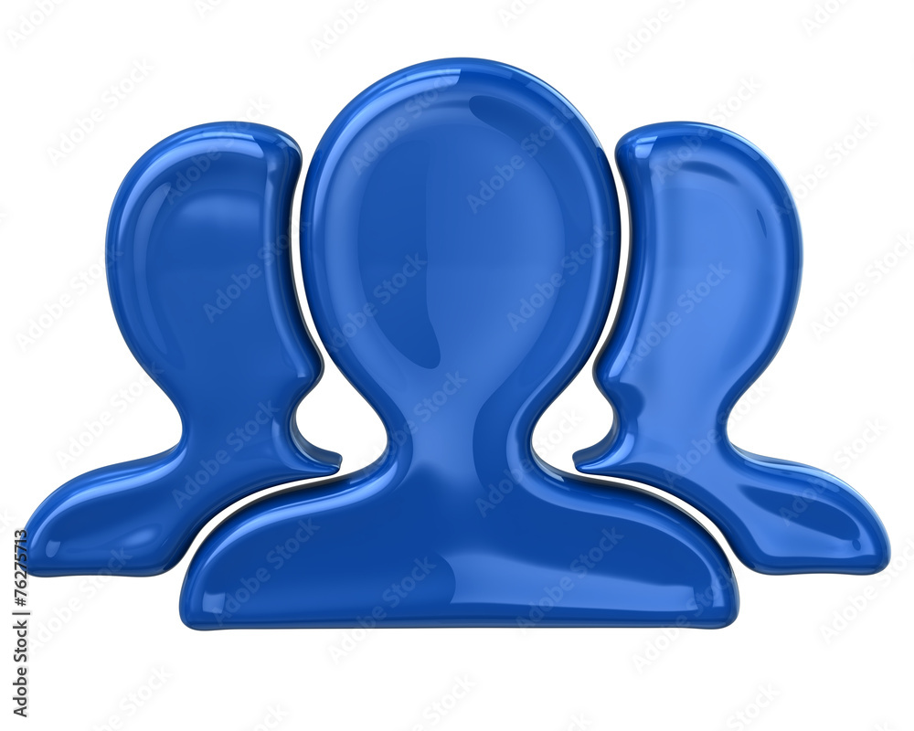 Blue user group icon