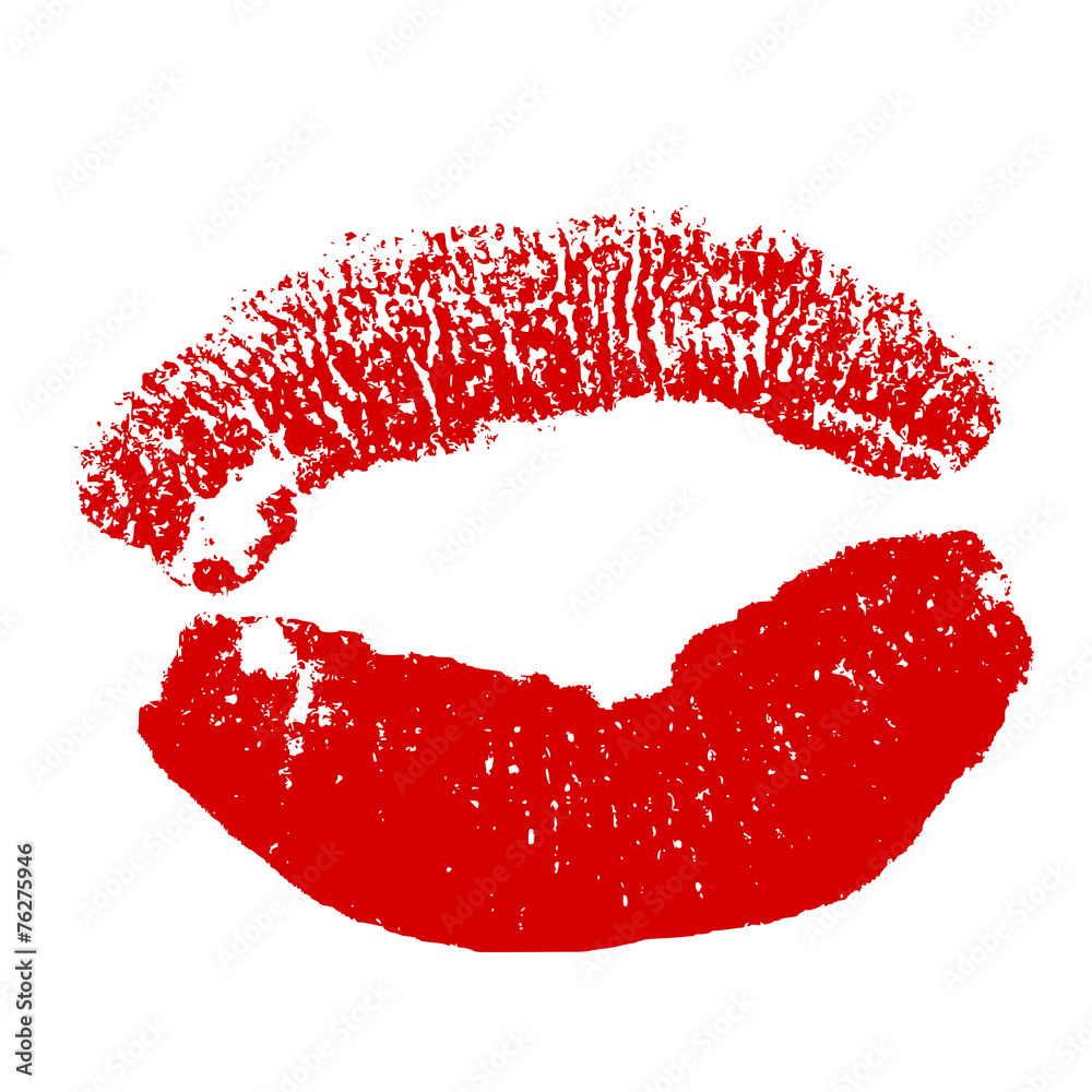 Fototapeta premium Lips print vector