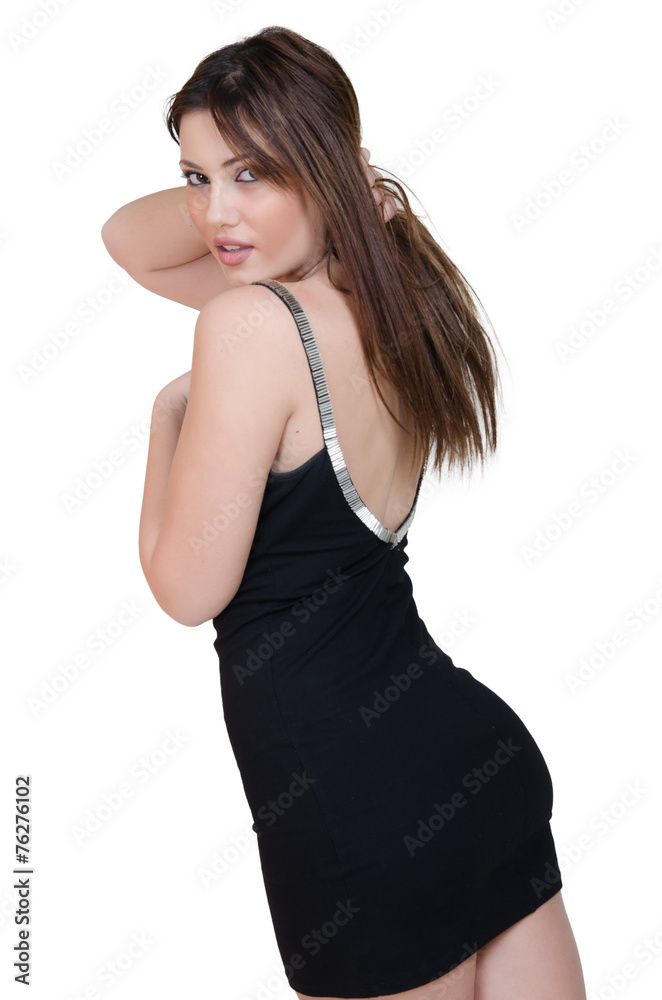 Female with nice black dress Female with nice black dress